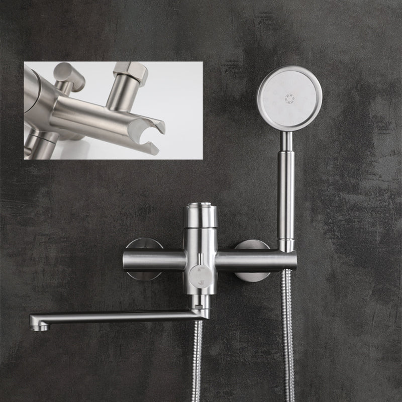 BowLift | Wall-mounted metal bathtub filling low arch swivel bathtub mixer