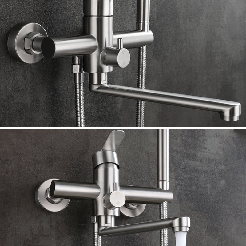BowLift | Wall-mounted metal bathtub filling low arch swivel bathtub mixer