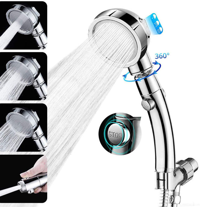 BowLift | Contemporary Hand Shower Head Silver 3 Spray Pattern Wall Mount Shower Head