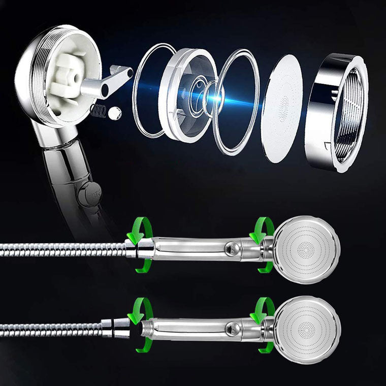 BowLift | Contemporary Hand Shower Head Silver 3 Spray Pattern Wall Mount Shower Head