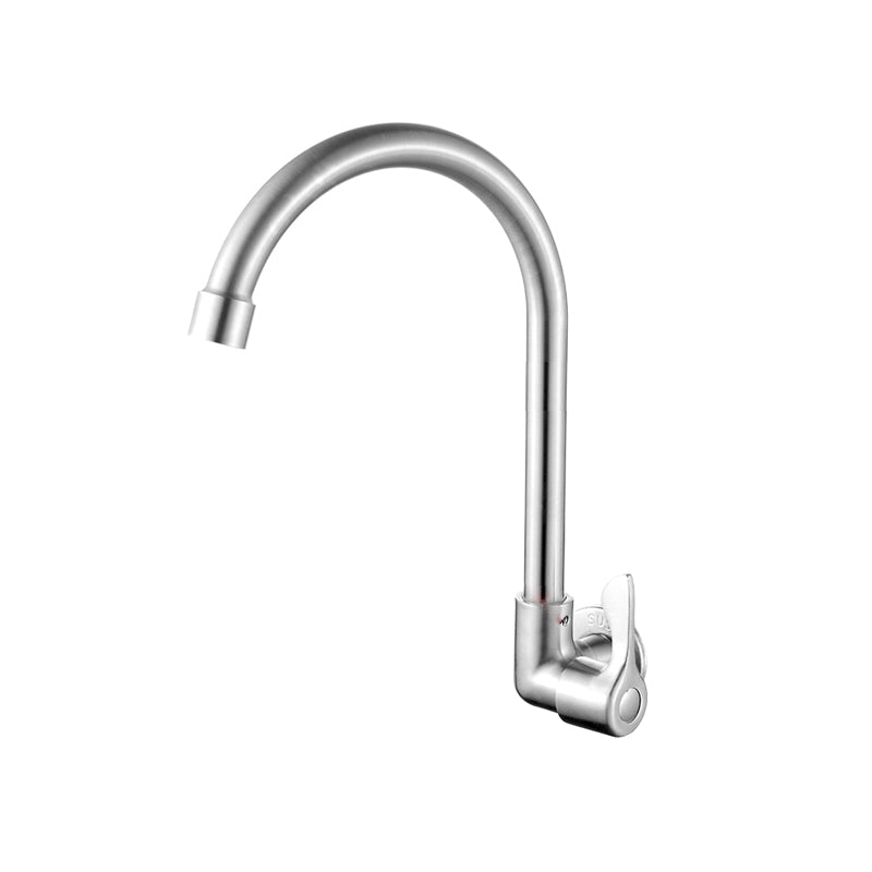 BowLift | Modern Bridge Faucet 304 Stainless Steel Knob Handle Swivel Spout Wall Mounted Faucet