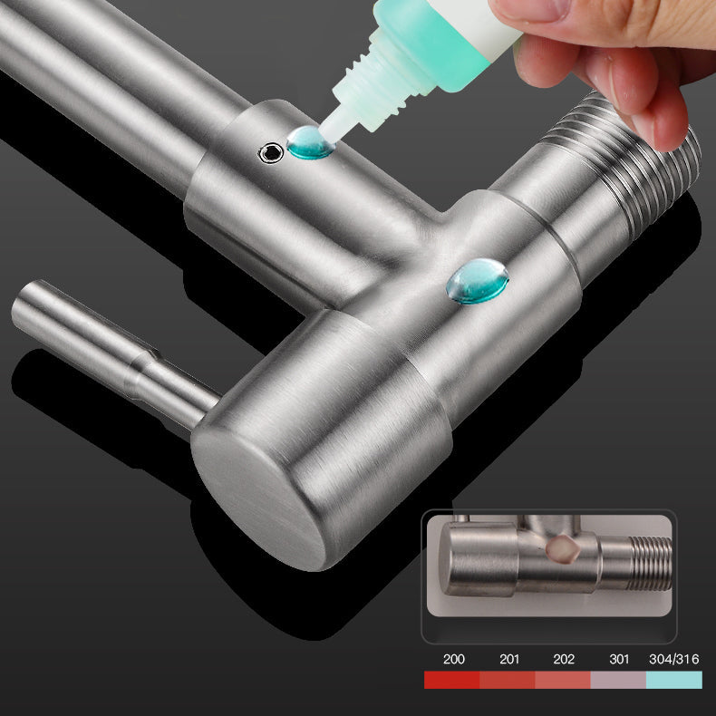 BowLift | Modern Bridge Faucet 304 Stainless Steel Knob Handle Swivel Spout Wall Mounted Faucet