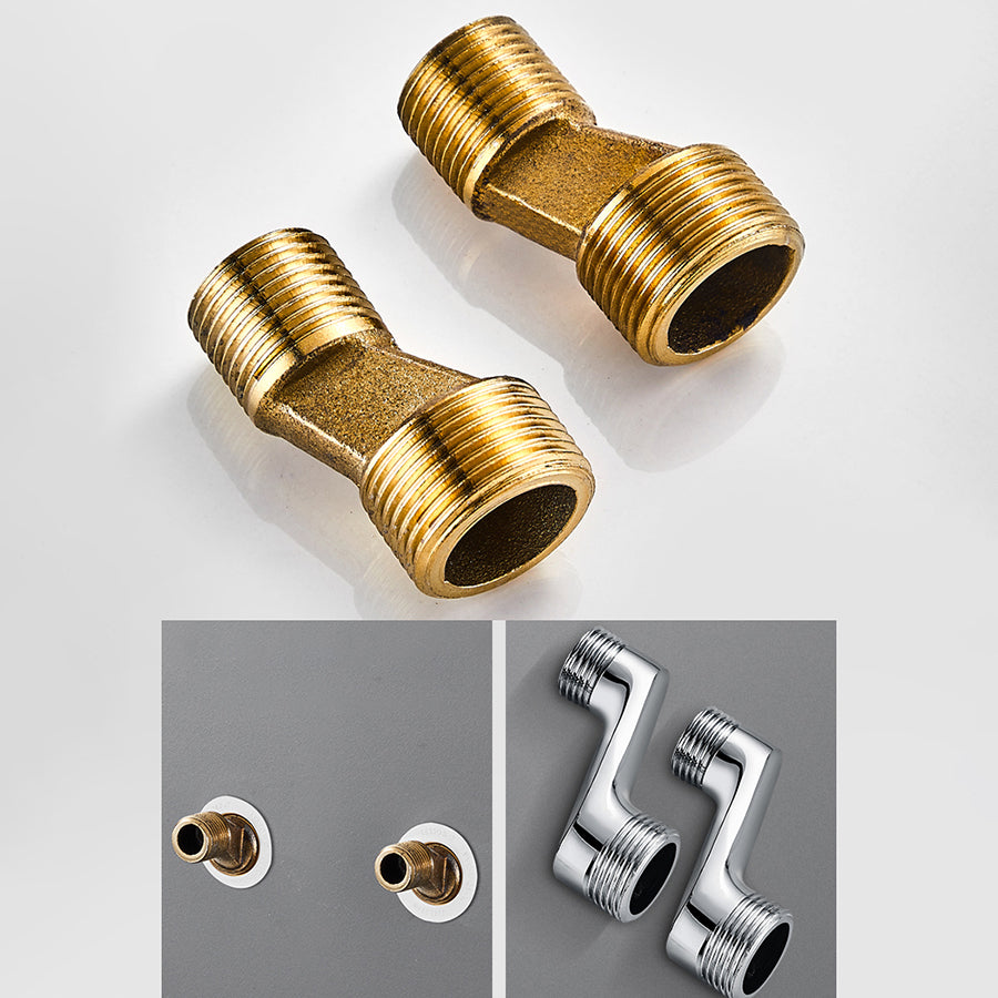 BowLift | Contemporary Wall-Mounted Bathroom Faucet Lever Handles 2-Hole Faucet Brass Faucet