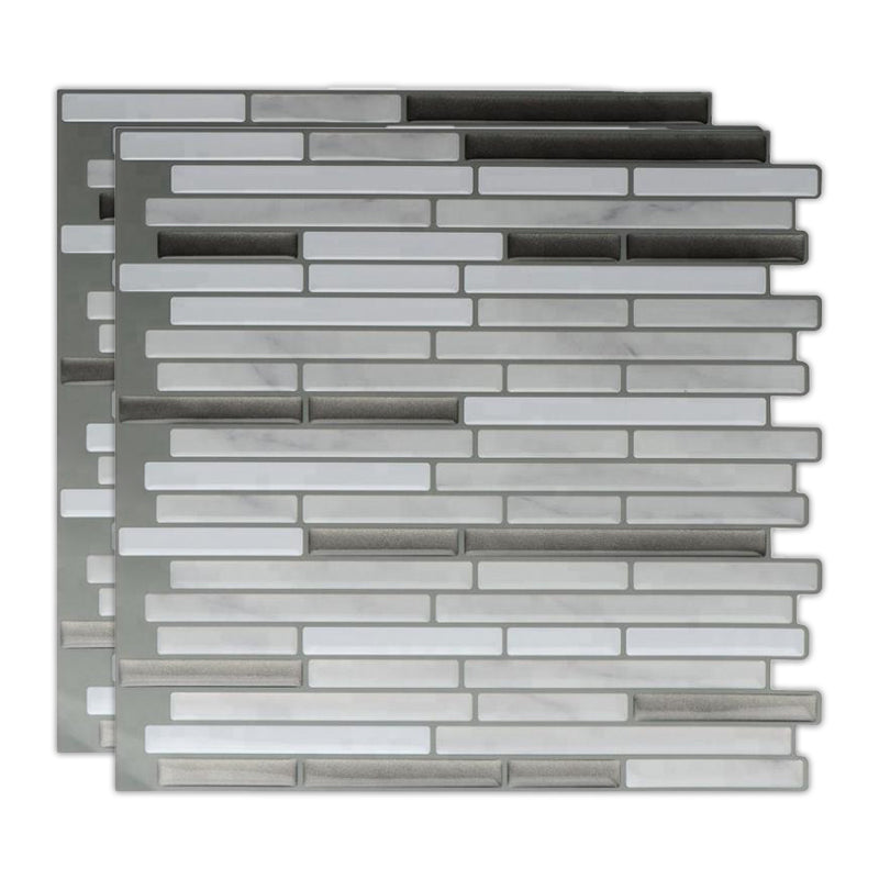 BowLift | Peel & Stick Subway Tile Stain Resistant Plastic Rectangle Peel and Stick Tile 2-Pack