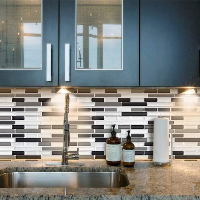 BowLift | Peel & Stick Subway Tile Stain Resistant Plastic Rectangle Peel and Stick Tile 2-Pack