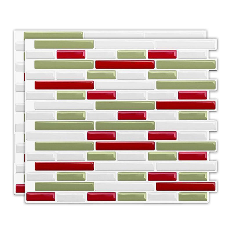 BowLift | Peel & Stick Subway Tile Stain Resistant Plastic Rectangle Peel and Stick Tile 2-Pack