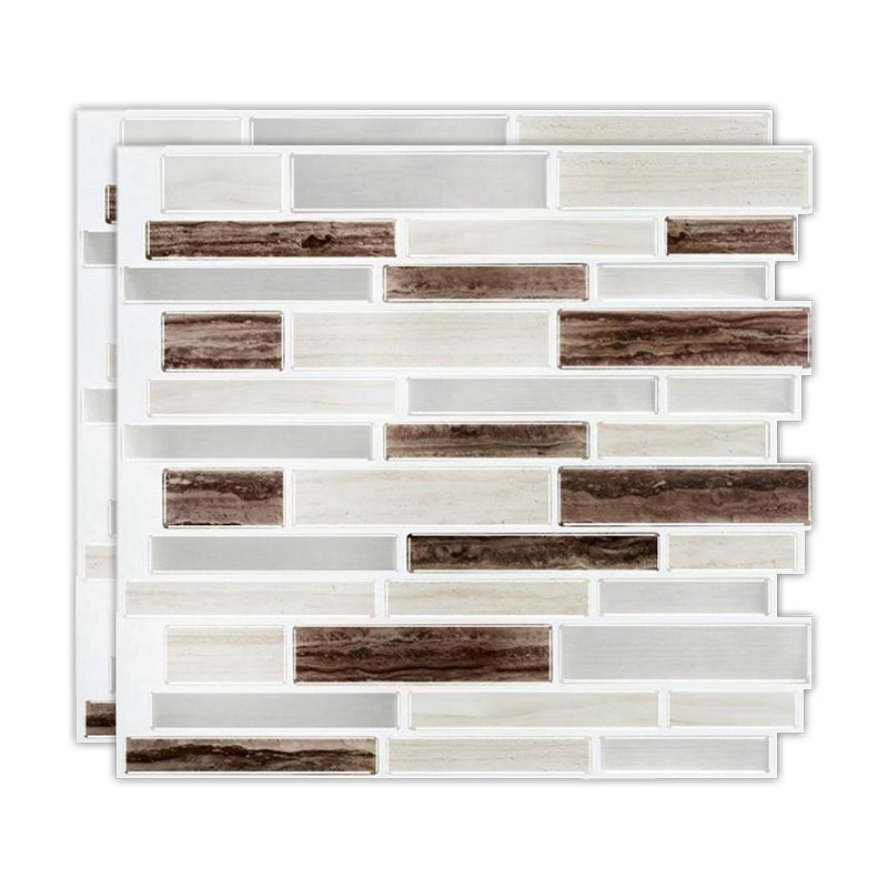 BowLift | Peel & Stick Subway Tile Stain Resistant Plastic Rectangle Peel and Stick Tile 2-Pack
