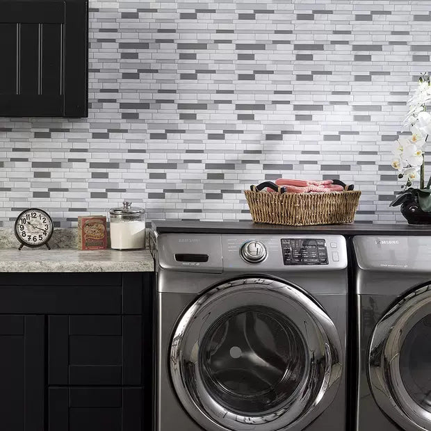 BowLift | Peel & Stick Subway Tile Stain Resistant Plastic Rectangle Peel and Stick Tile 2-Pack