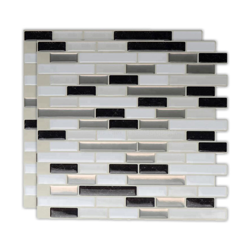 BowLift | Peel & Stick Subway Tile Stain Resistant Plastic Rectangle Peel and Stick Tile 2-Pack