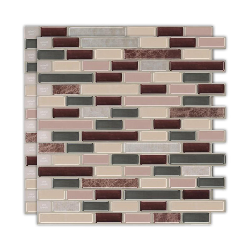 BowLift | Peel & Stick Subway Tile Stain Resistant Plastic Rectangle Peel and Stick Tile 2-Pack