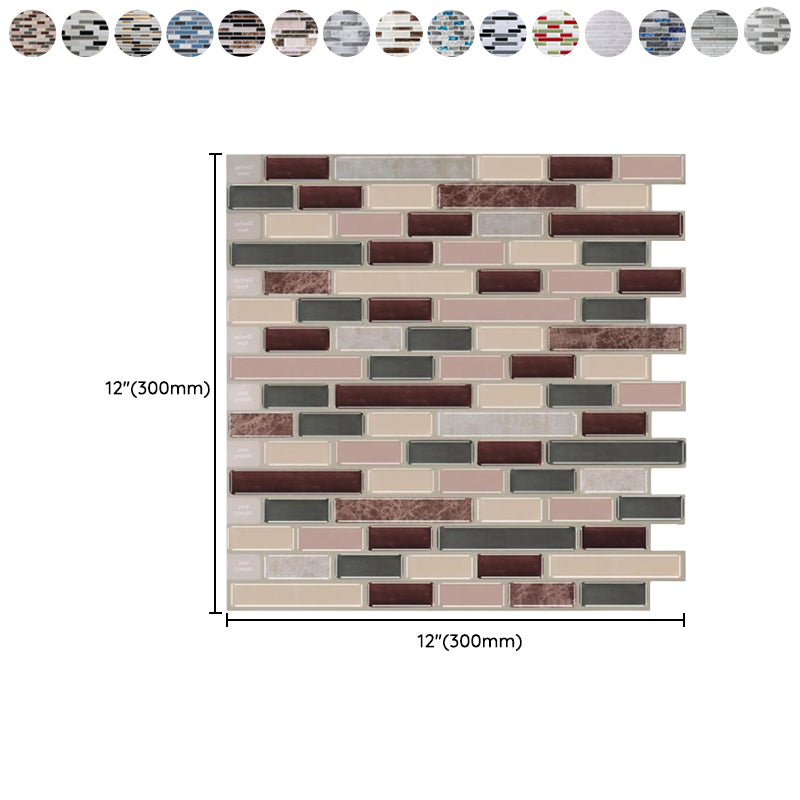 BowLift | Peel & Stick Subway Tile Stain Resistant Plastic Rectangle Peel and Stick Tile 2-Pack