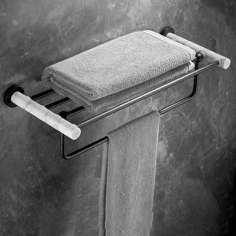 BowLift | Metal and Marble Bathroom Hardware Set as Individual Piece or Set in Black