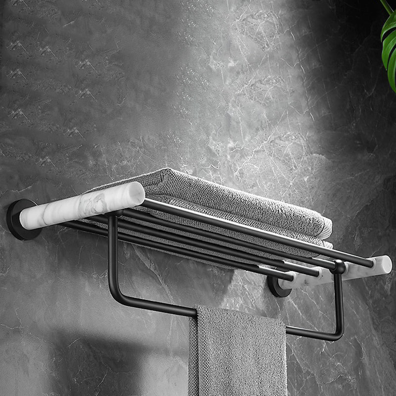 BowLift | Metal and Marble Bathroom Hardware Set as Individual Piece or Set in Black