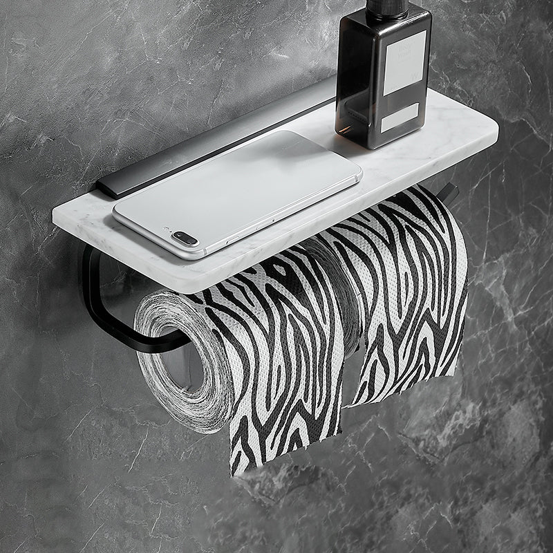 BowLift | Metal and Marble Bathroom Hardware Set as Individual Piece or Set in Black