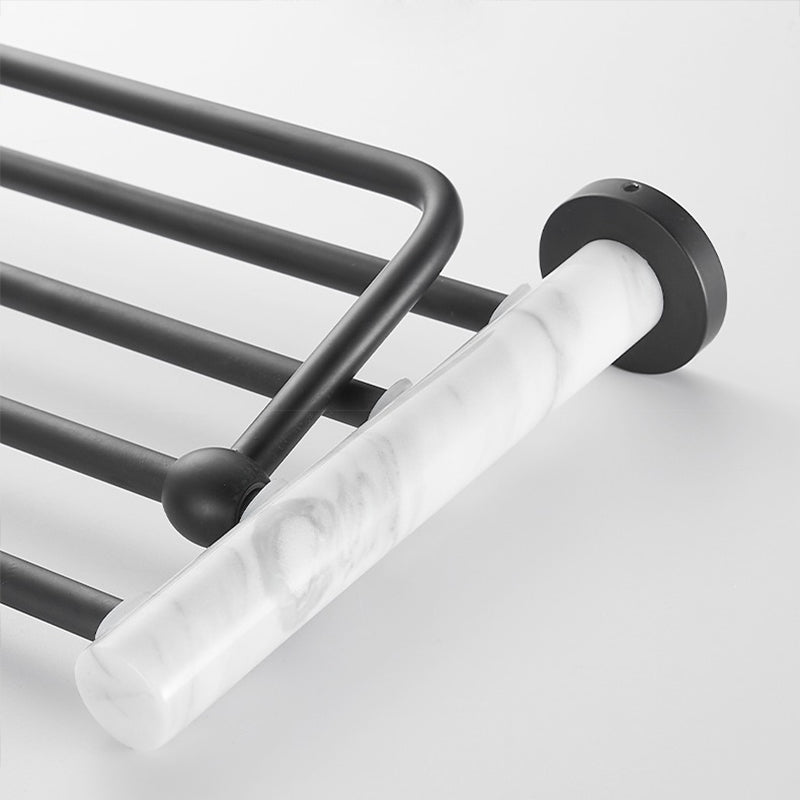 BowLift | Metal and Marble Bathroom Hardware Set as Individual Piece or Set in Black