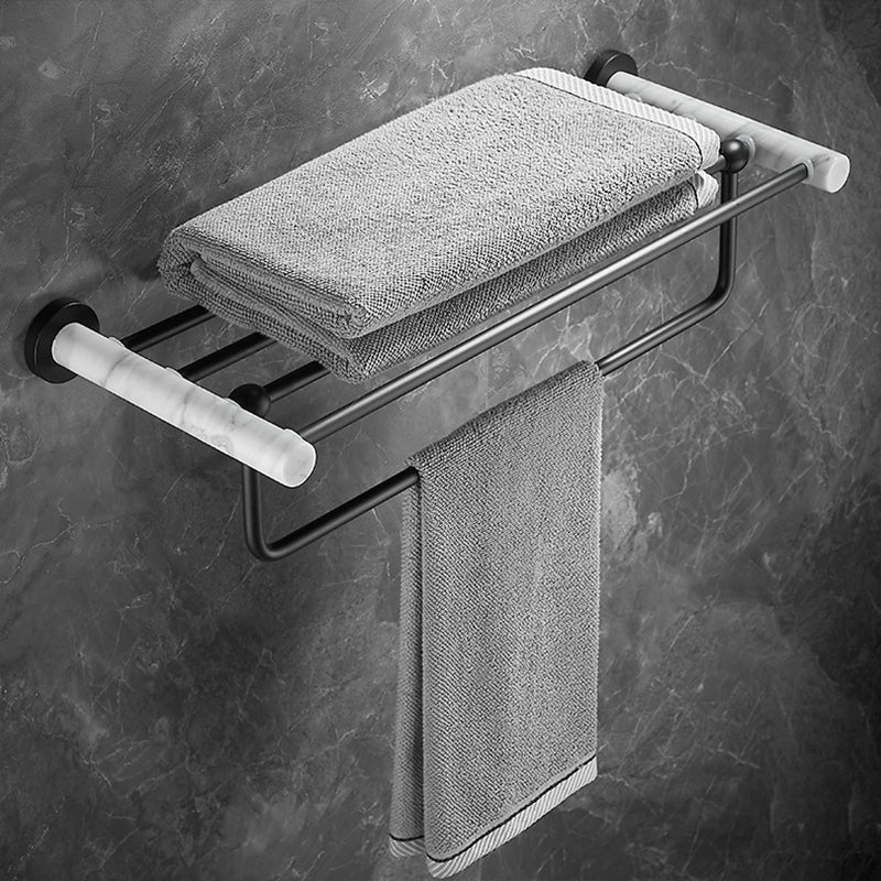 BowLift | Metal and Marble Bathroom Hardware Set as Individual Piece or Set in Black