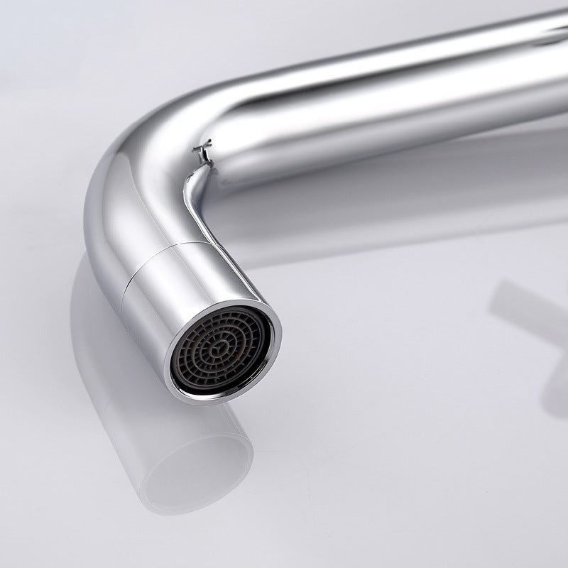 BowLift | Glam Wall-mounted Bathroom Faucet Copper Single Handle Low Arc Basin Faucet for Bathroom