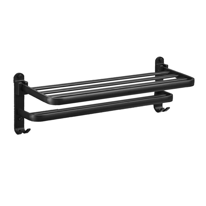 BowLift | Matt Black 5-piece Modern Bathroom Accessory Set with Shelf/Tower Bar & Paper Holder