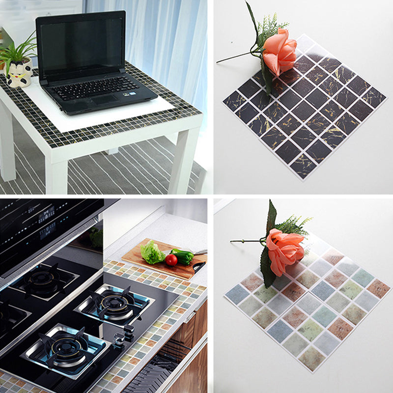 BowLift | Peel & Stick Mosaic Tiles PVC Square Stain Resistant Peel and Stick Tiles 20-Pack