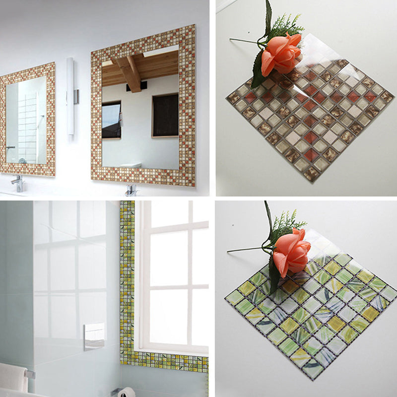 BowLift | Peel & Stick Mosaic Tiles PVC Square Stain Resistant Peel and Stick Tiles 20-Pack