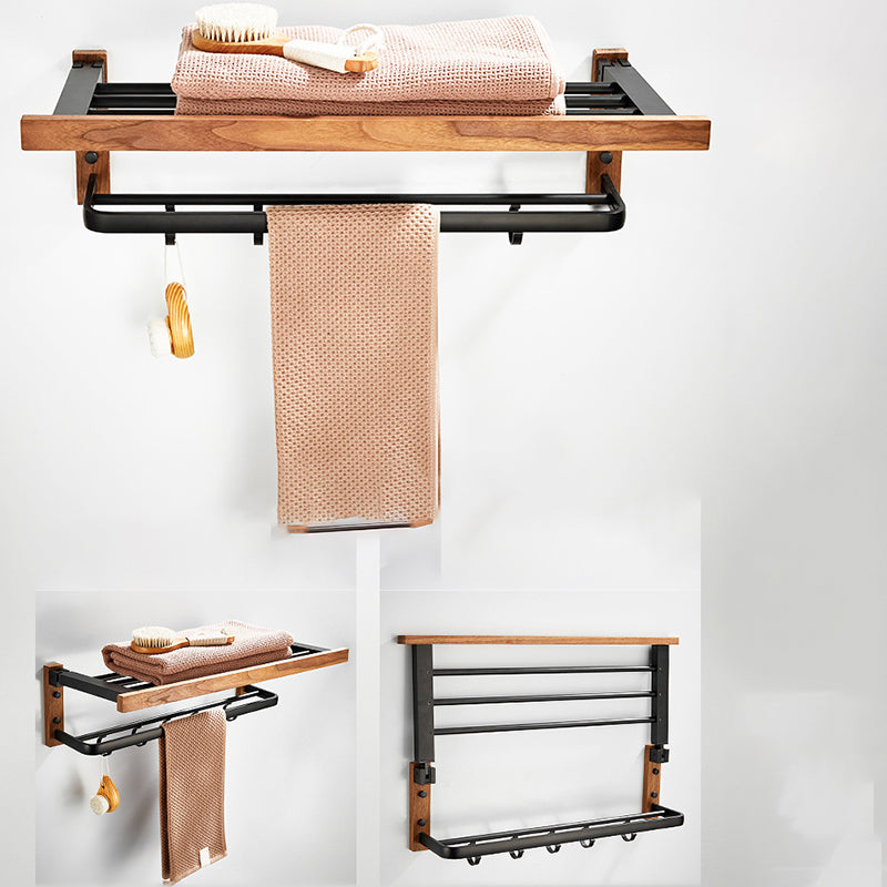 BowLift | Wood and Aluminum Bath Accessories Set Black Bathroom Accessories Kit