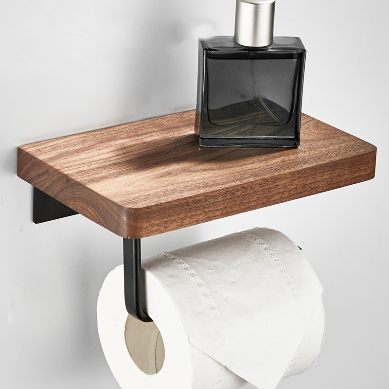 BowLift | Wood and Aluminum Bath Accessories Set Black Bathroom Accessories Kit