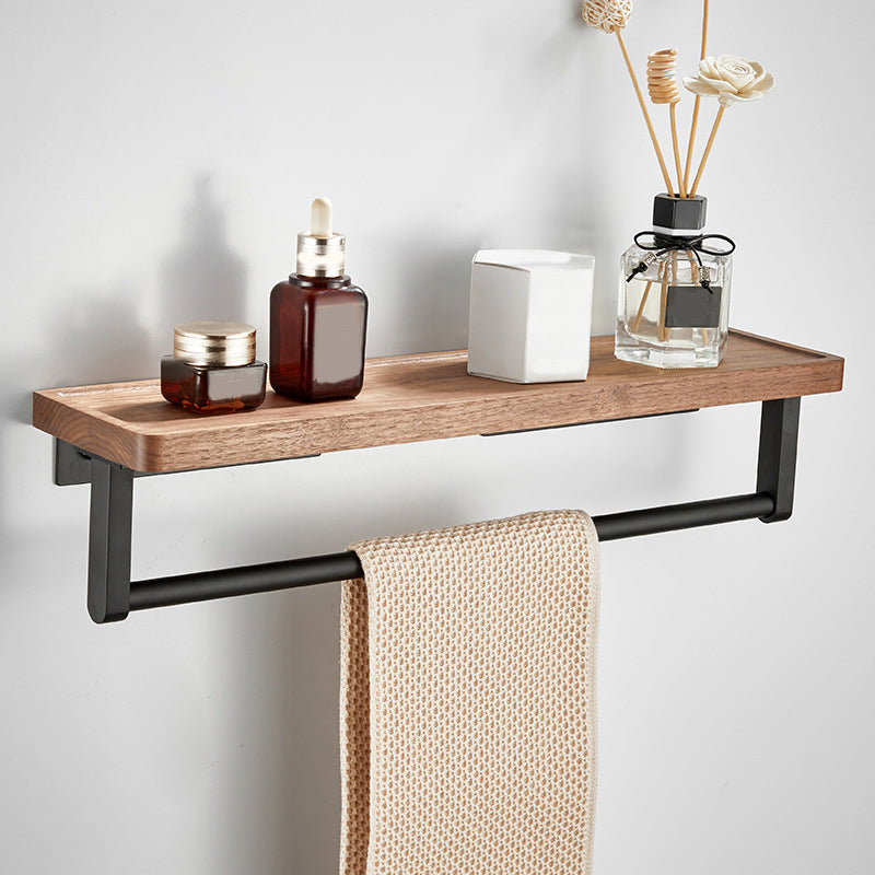 BowLift | Wood and Aluminum Bath Accessories Set Black Bathroom Accessories Kit