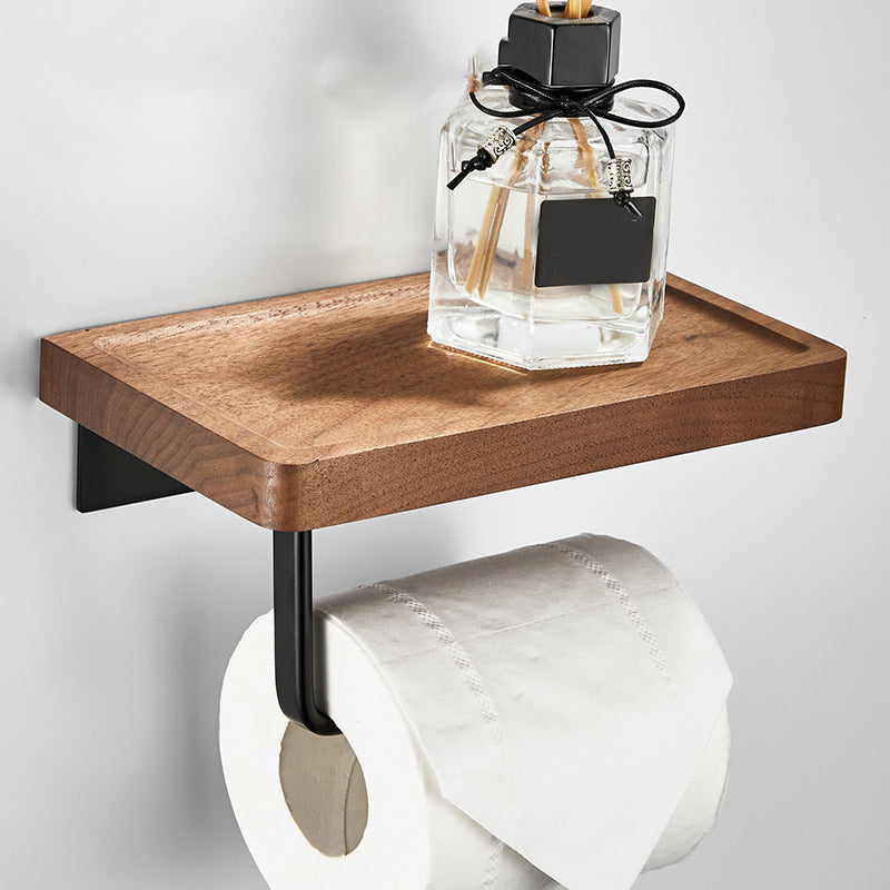 BowLift | Wood and Aluminum Bath Accessories Set Black Bathroom Accessories Kit