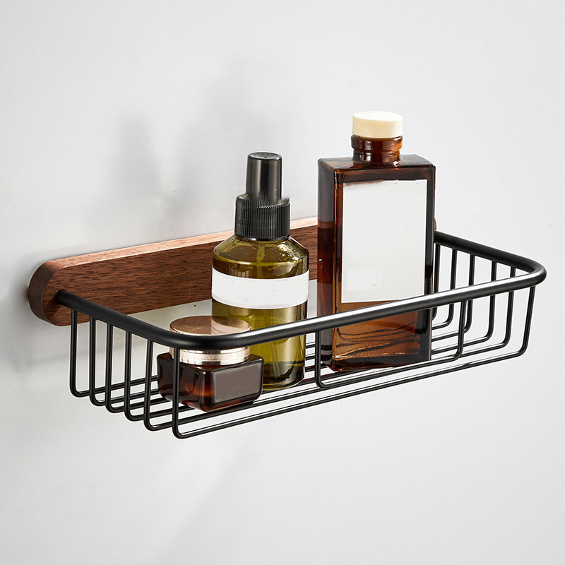 BowLift | Wood and Aluminum Bath Accessory Set Black Bathroom Accessory Kit