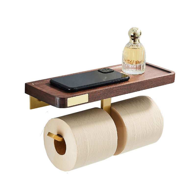 BowLift | Wood and Aluminum Bath Hardware Set Golden Bathroom Accessory Set