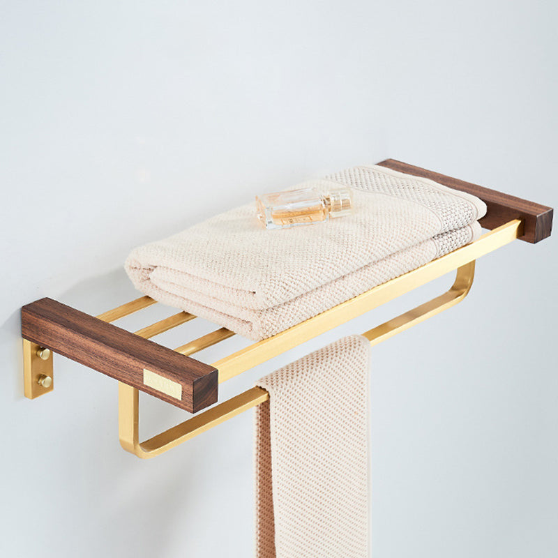 BowLift | Wood and Aluminum Bath Hardware Set Golden Bathroom Accessory Set