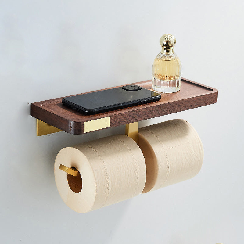 BowLift | Wood and Aluminum Bath Hardware Set Golden Bathroom Accessory Set