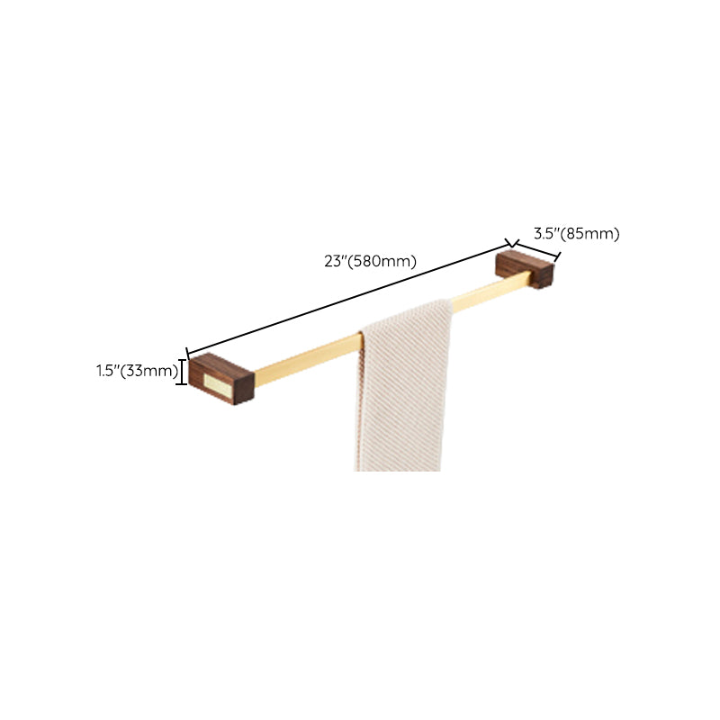 BowLift | Wood and Aluminum Bath Hardware Set Golden Bathroom Accessory Set