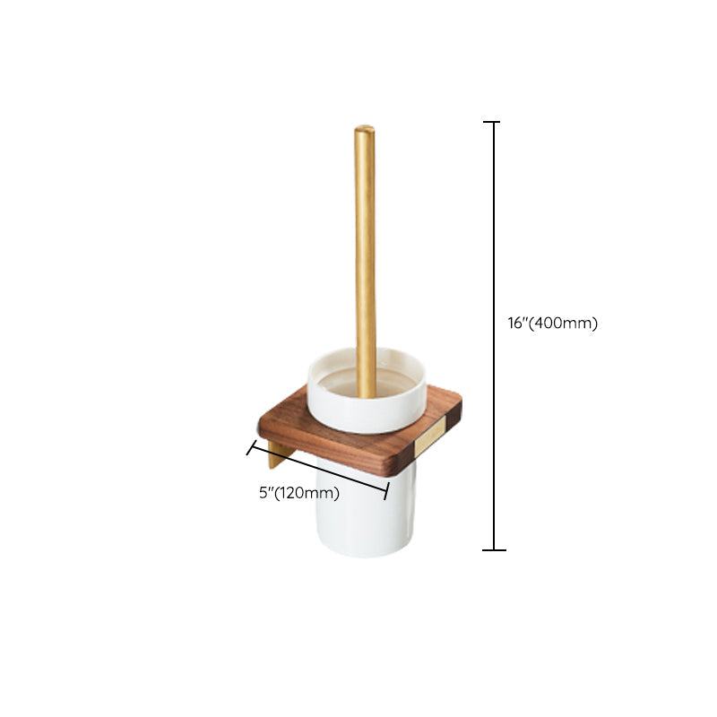 BowLift | Wood and Aluminum Bath Hardware Set Golden Bathroom Accessory Set