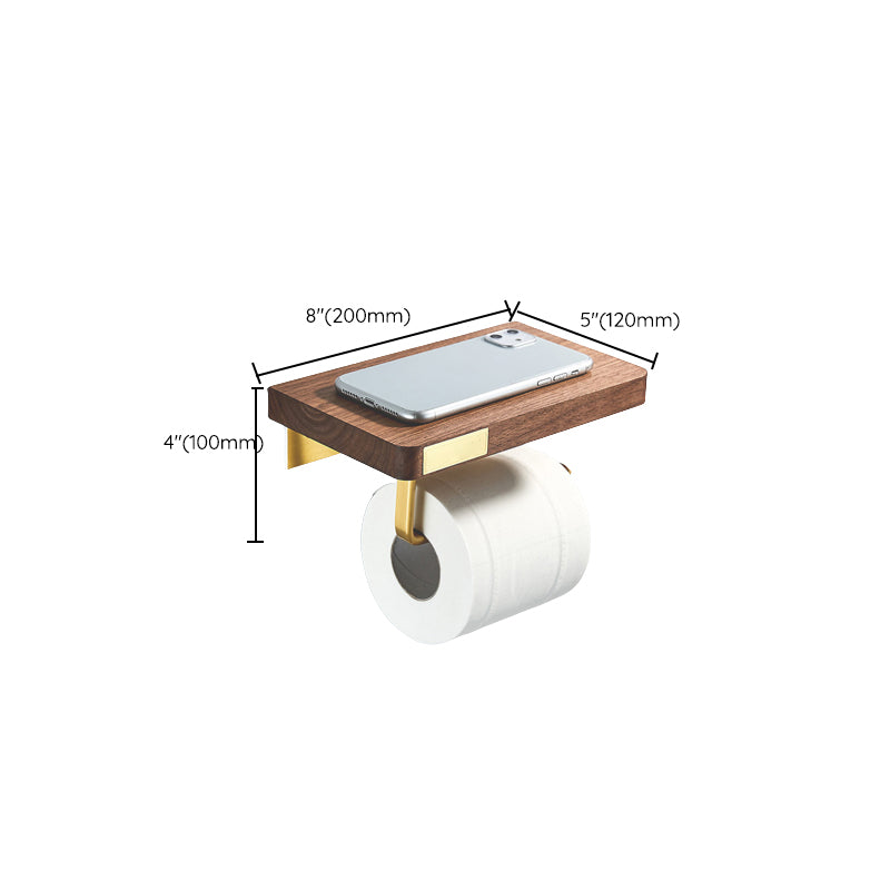BowLift | Wood and Aluminum Bath Hardware Set Golden Bathroom Accessory Set