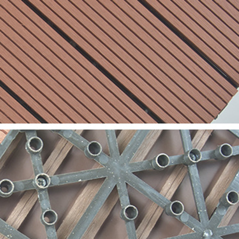 BowLift | Wire brushed wooden floor tiles Click-Lock engineered wood for patio garden