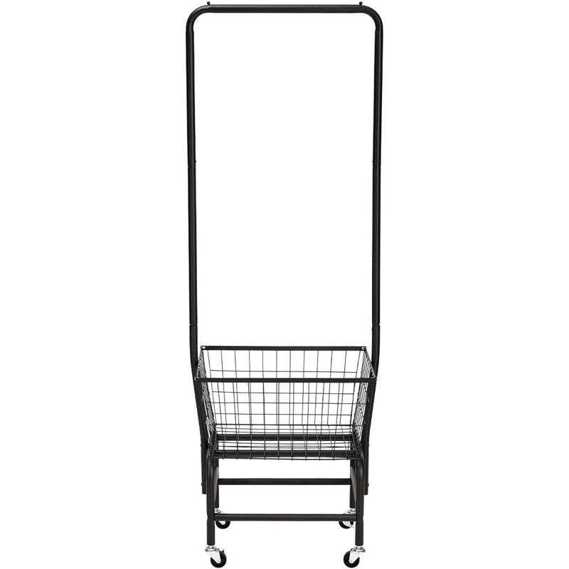 BowLift | Wire Laundry Cart with Clothes Rack Rolling Laundry Butler with Wire Storage Rack with Casters