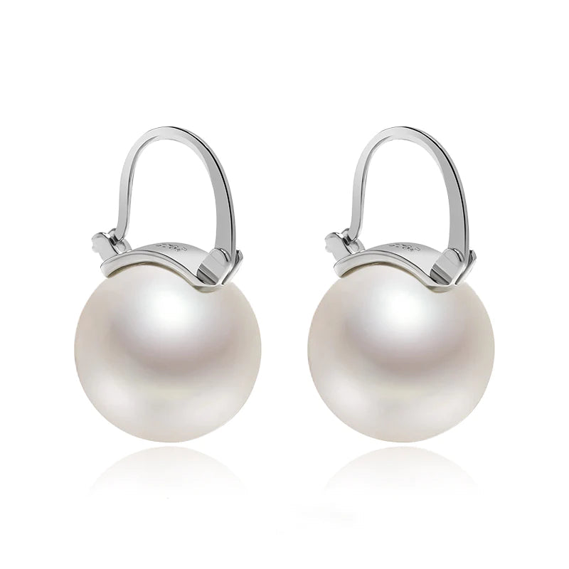 BowLift | Black Pearl Earrings Available in White Champagne Grey Gold and Black Pearl Dangle Earrings