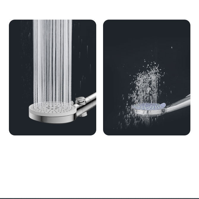 BowLift | Contemporary Hand Shower Round Shower Head Combo in Silver