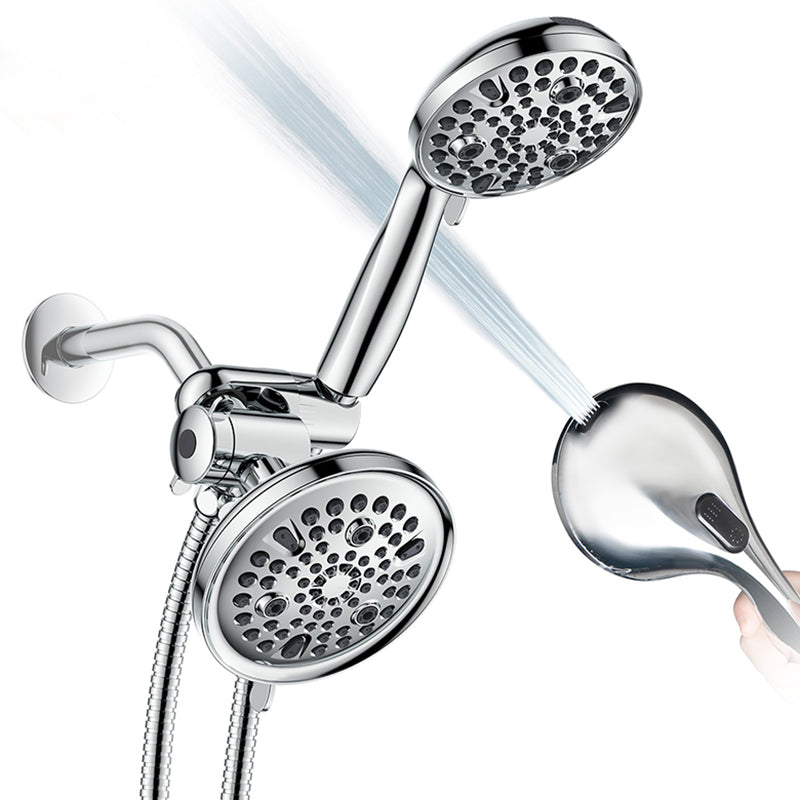 BowLift | Contemporary Shower Combination Adjustable Shower Head Chrome Ceiling Mounted Round Shower Head