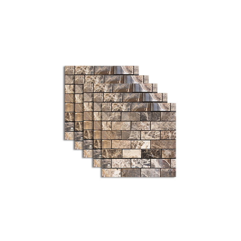 BowLift | Pattern Matte Color Stone Peel and Stick Mosaic Tile Peel and Stick Tile Set of 5