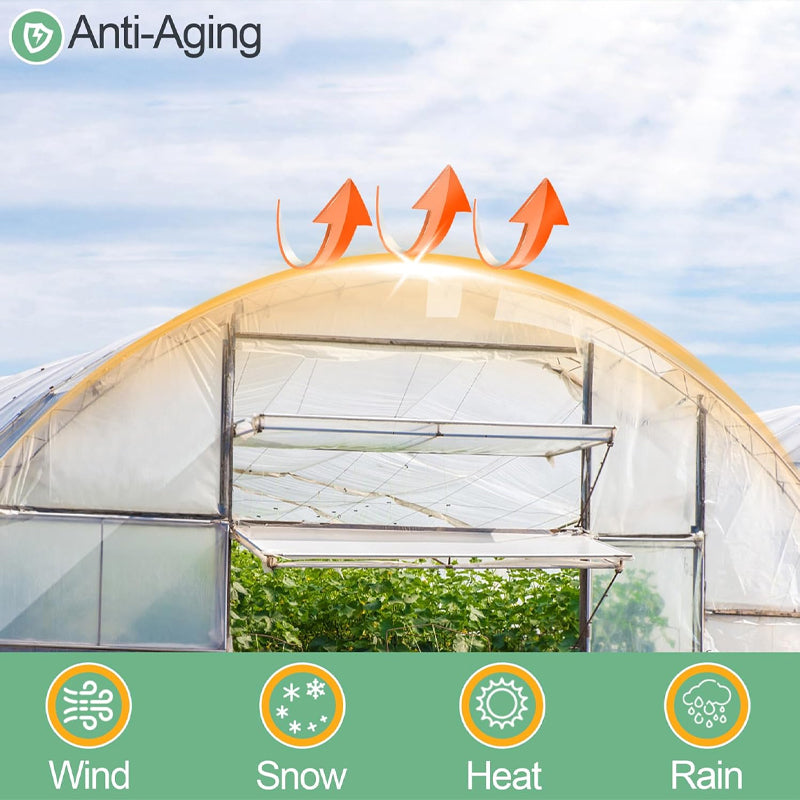 BowLift | 16 x 26 ft Clear Greenhouse Plastic Sheeting Toughness Plastic Cover 6 Mil Polyethylene Film