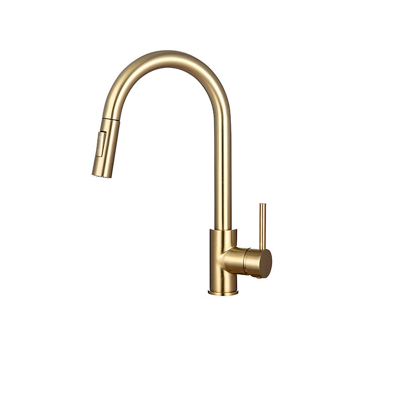 BowLift | Goose Neck Kitchen Sink Faucet Three-Way with Pull-Down Spray Head