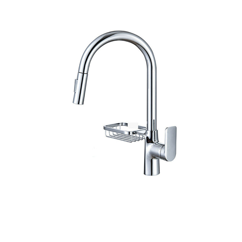 BowLift | Goose Neck Kitchen Sink Faucet Three-Way with Pull-Down Spray Head