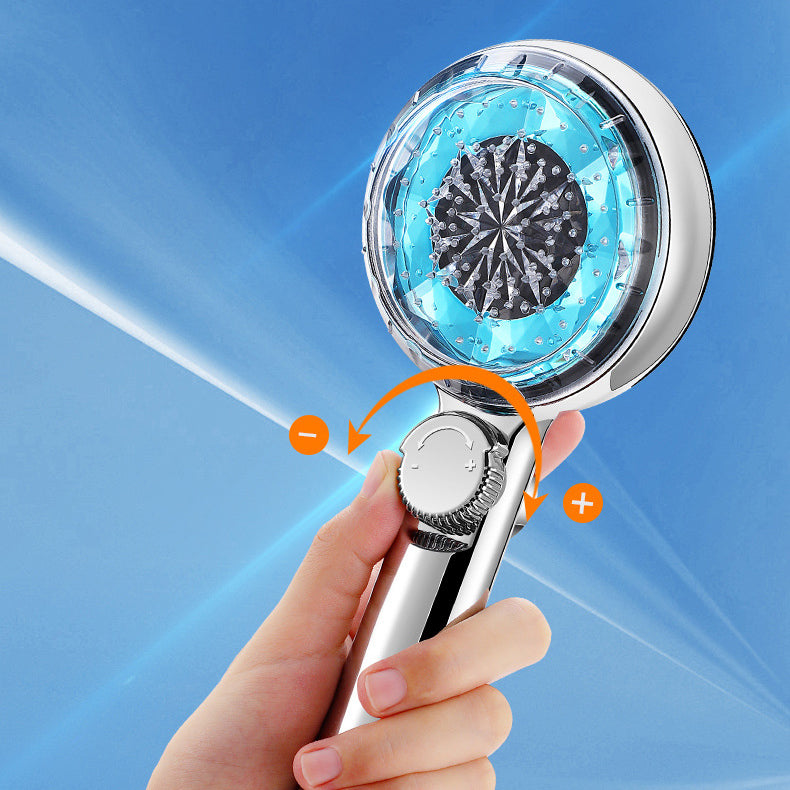 BowLift | Contemporary Handheld Showerhead Round Filter Ball Spray Head With Digital Display