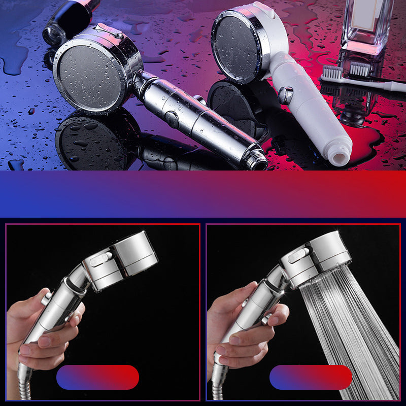 BowLift | Contemporary Handheld Showerhead Round 3 Settings Sprayhead in Silver