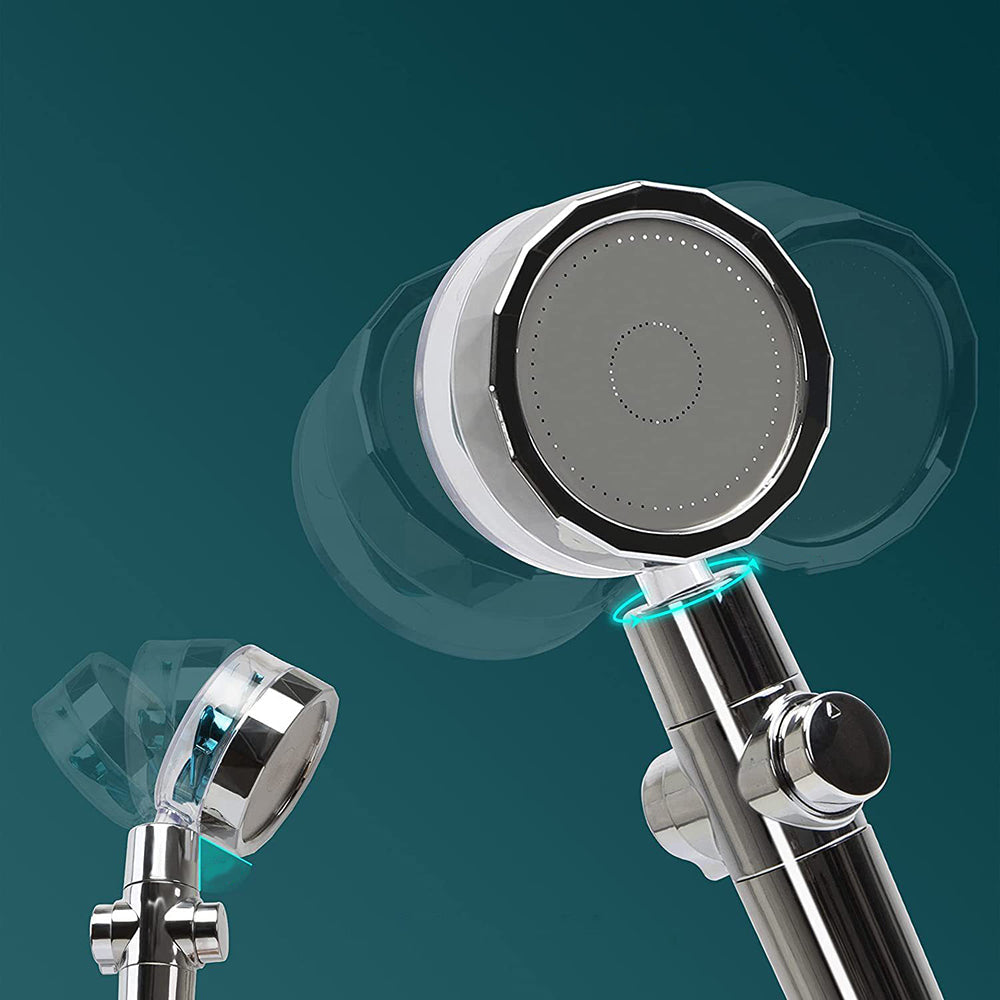 BowLift | Contemporary Handheld Supercharged Showerhead Round 3 Setting Spray Head
