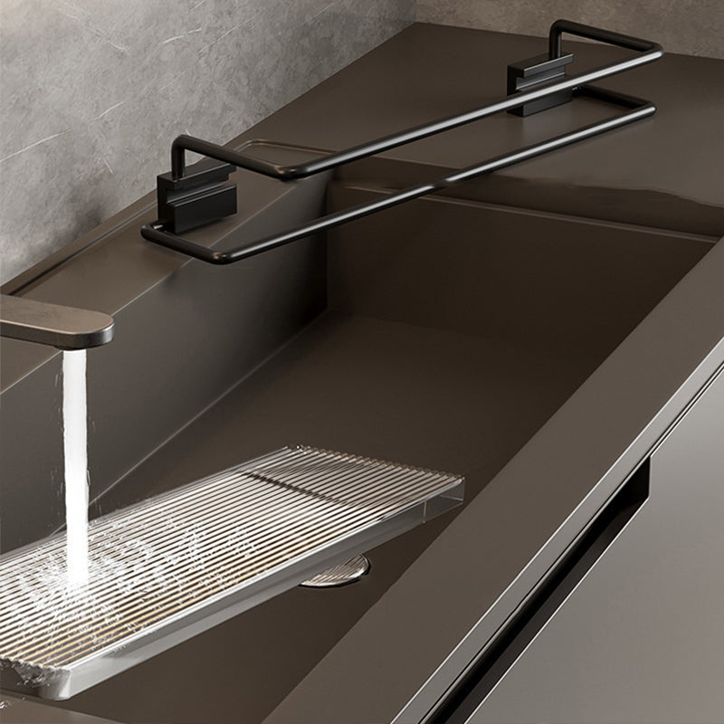 BowLift | Mattes Black Bathroom Hardware Set Metal & Acrylic Bathroom Shelf/Towel Holder/Bathrobe Hook