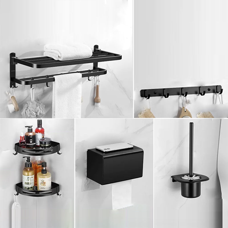 BowLift | Matte black bathroom accessory set Modern bathroom accessory hardware set