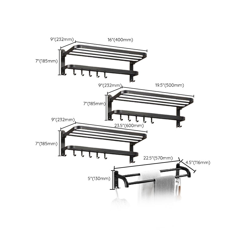 BowLift | Matte black bathroom accessory set Modern bathroom accessory hardware set